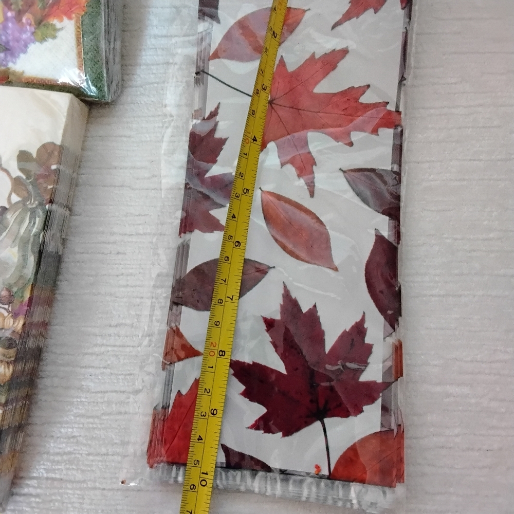 Autumn Harvest and Leaf Party Print Napkin And Treat Bags Bundle - Picture 9 of 11